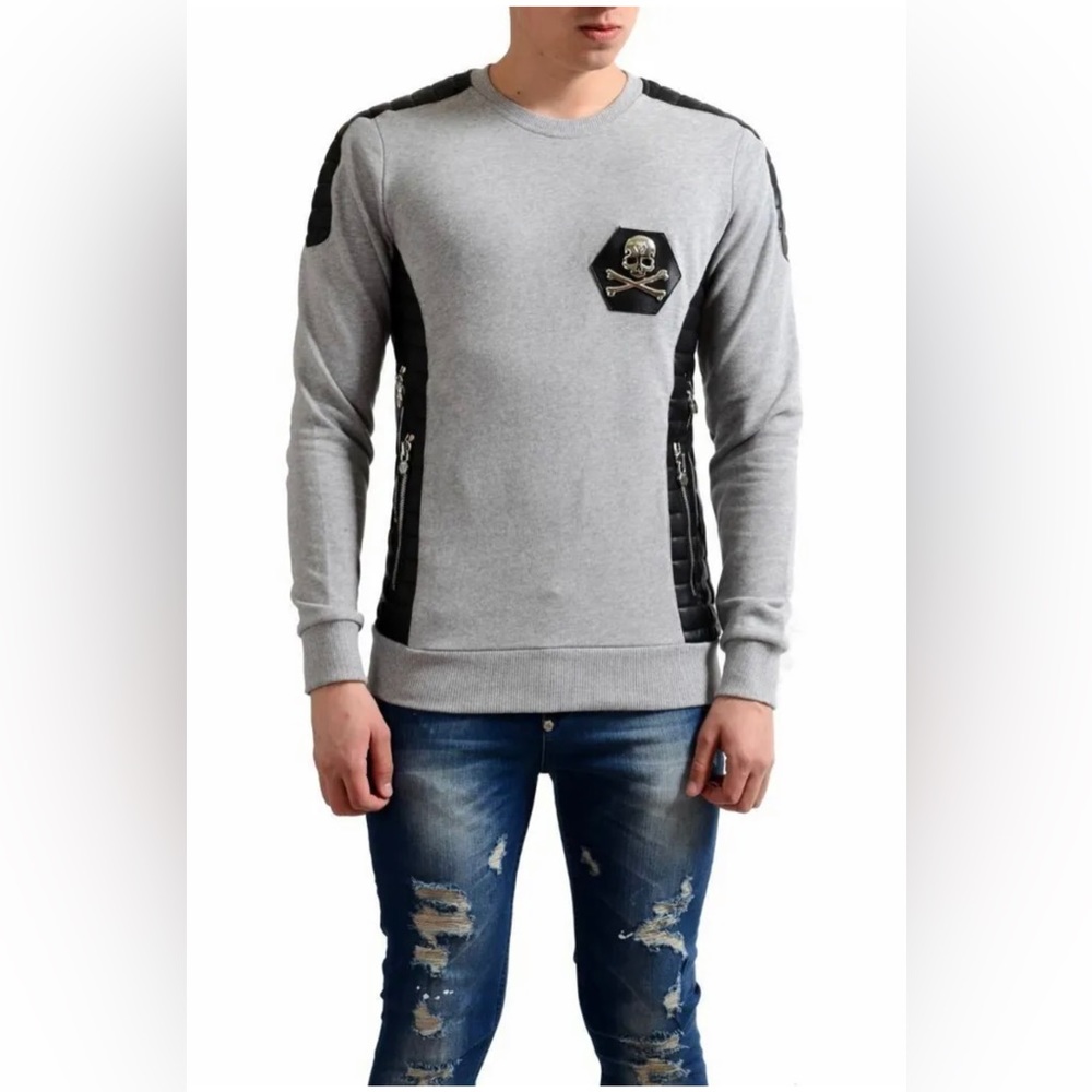 Philipp Plein Homme Men's Gray Sweatshirt